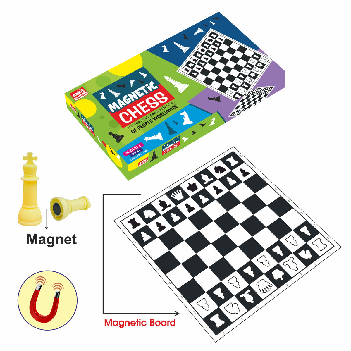 MAGNETIC CHESS 12"
