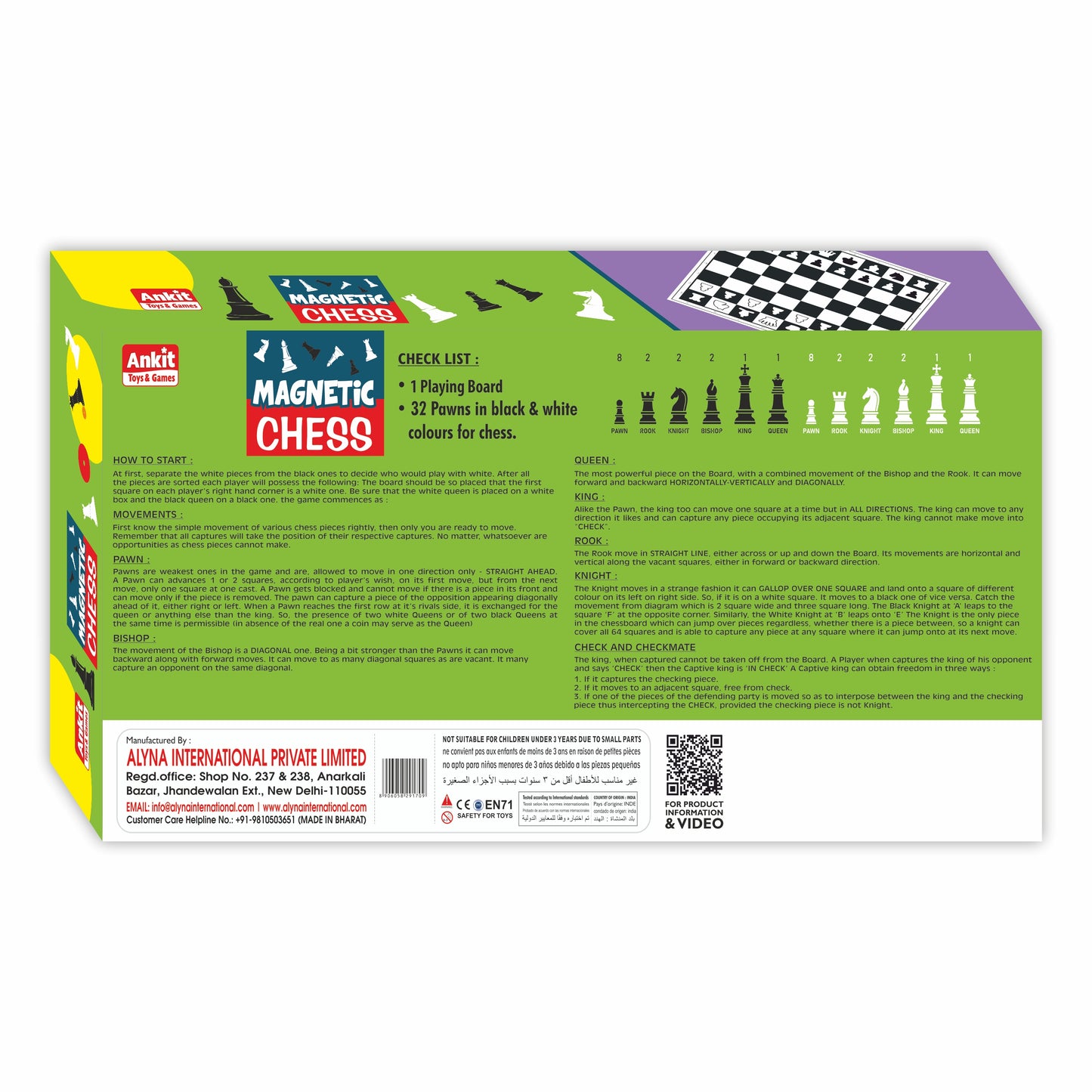 MAGNETIC CHESS 12"
