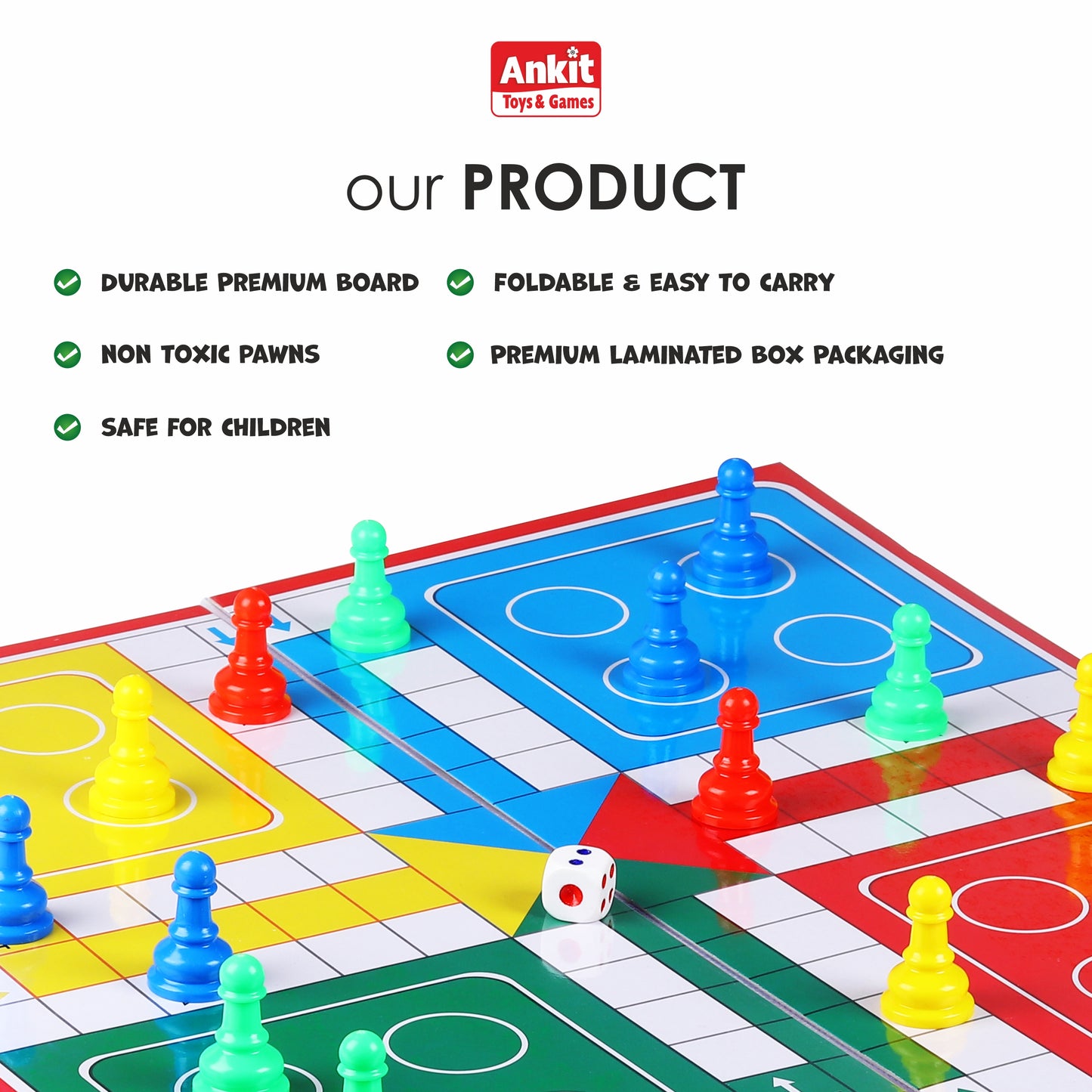 LUDO GAME WITH S/L18” DELUXE