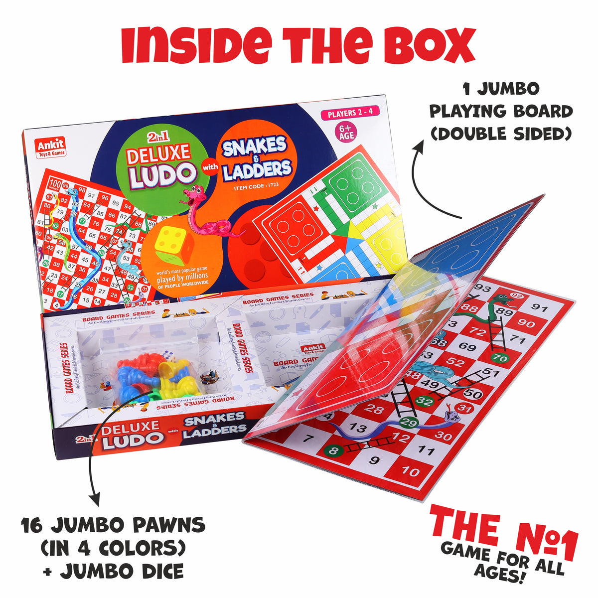 LUDO GAME WITH S/L18” DELUXE