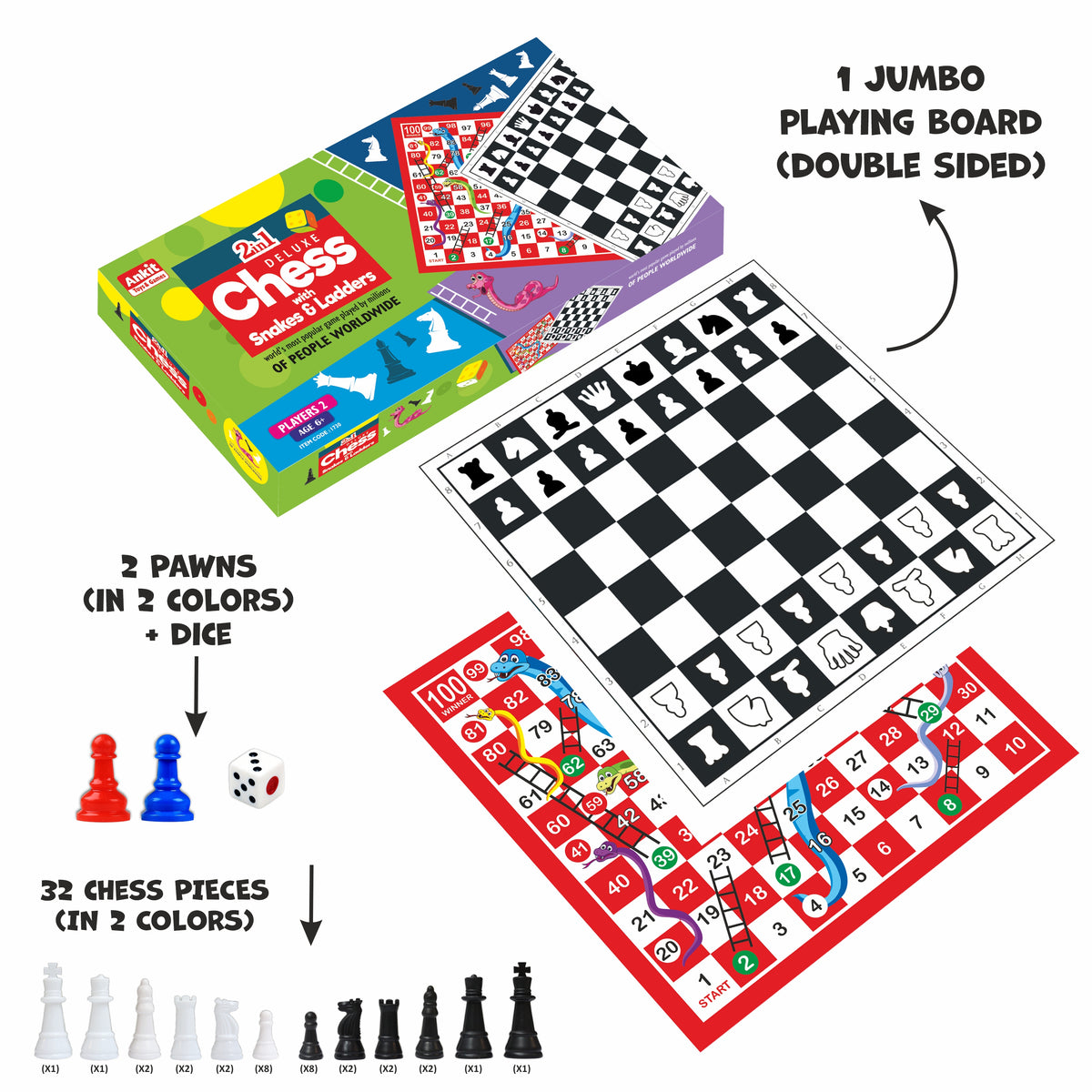 CHESS GAME WITH S/L 18" DELUXE