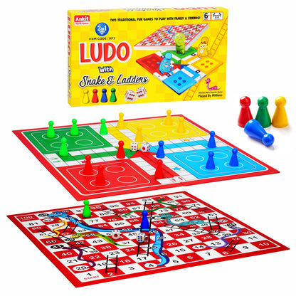 2 IN 1 LUDO WITH SNAKES & LADDER GAME DELUXE