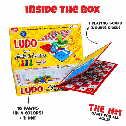 2 IN 1 LUDO WITH SNAKES & LADDER GAME DELUXE