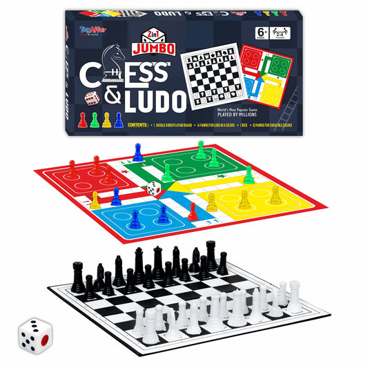 2-IN-1 JUMBO LUDO & CHESS