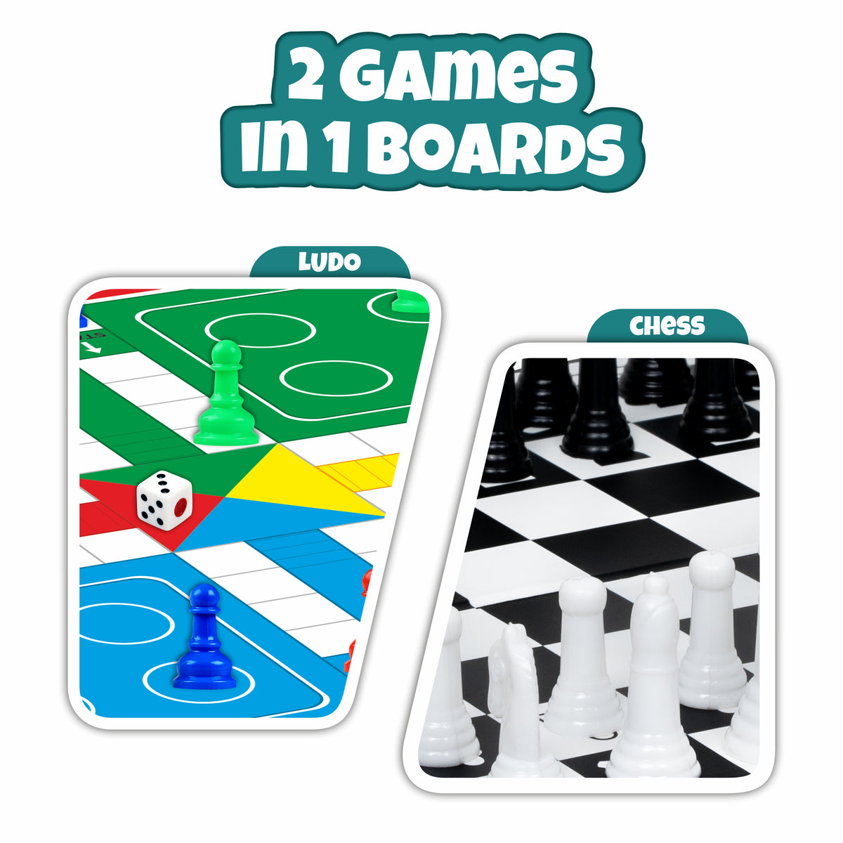 2-IN-1 JUMBO LUDO & CHESS