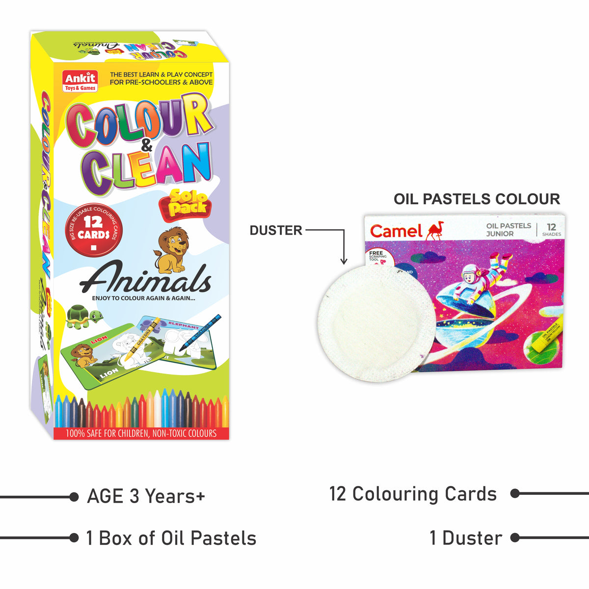 COLOUR & CLEAN SOLO PACK ANIMALS