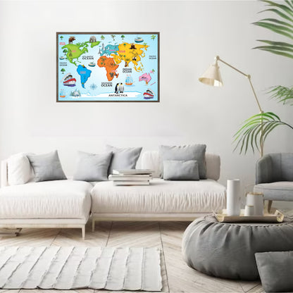 CONTINENTS & OCEANS OF THE WORLD PUZZLE
