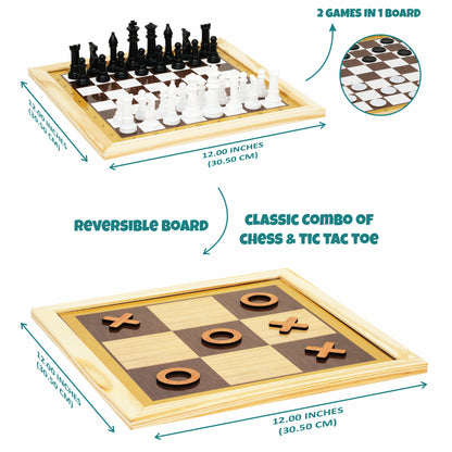 5-IN-1 WOODEN BOARD GAME SET