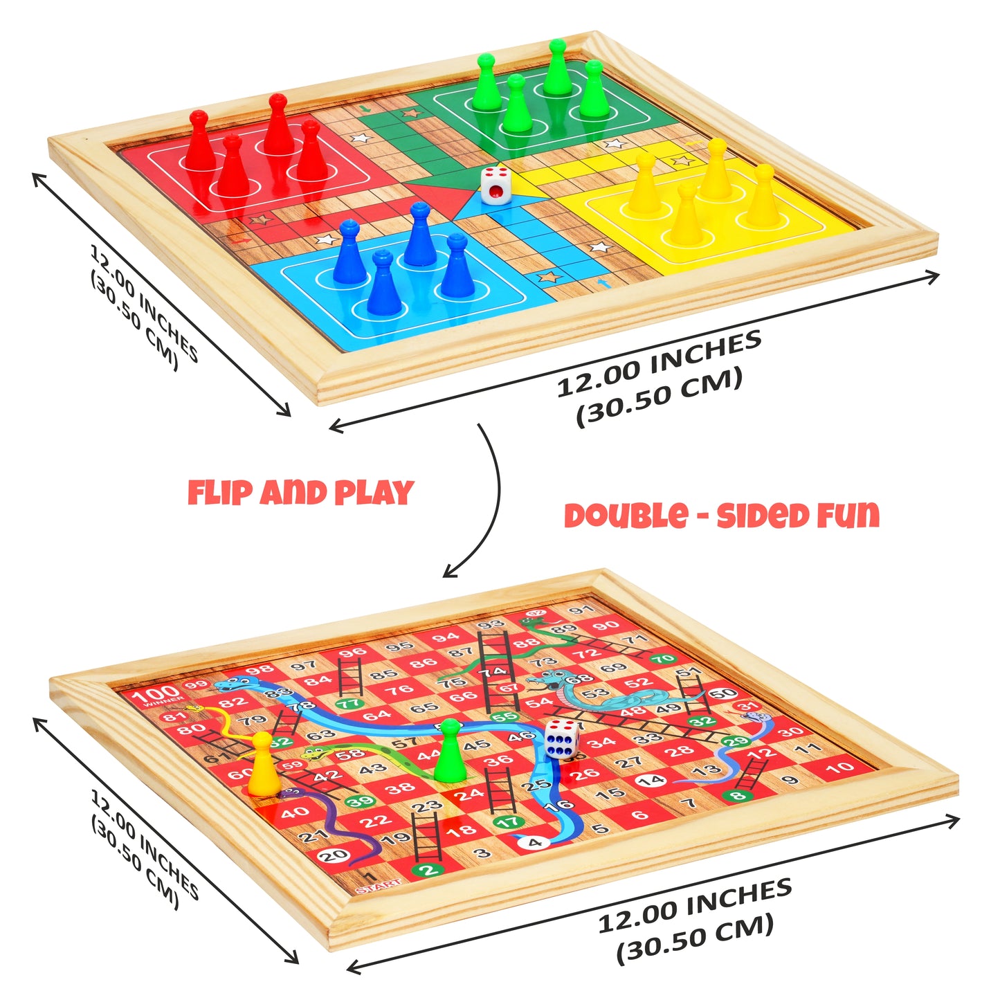 WOODEN LUDO WITH S/L