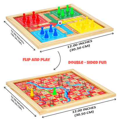WOODEN LUDO WITH S/L