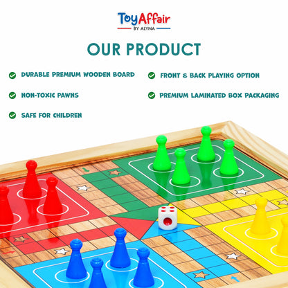 WOODEN LUDO WITH S/L