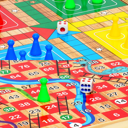 WOODEN LUDO WITH S/L