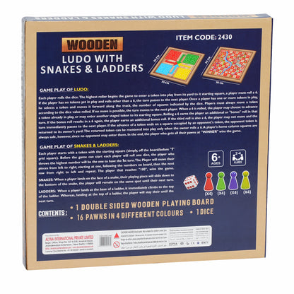 WOODEN LUDO WITH S/L