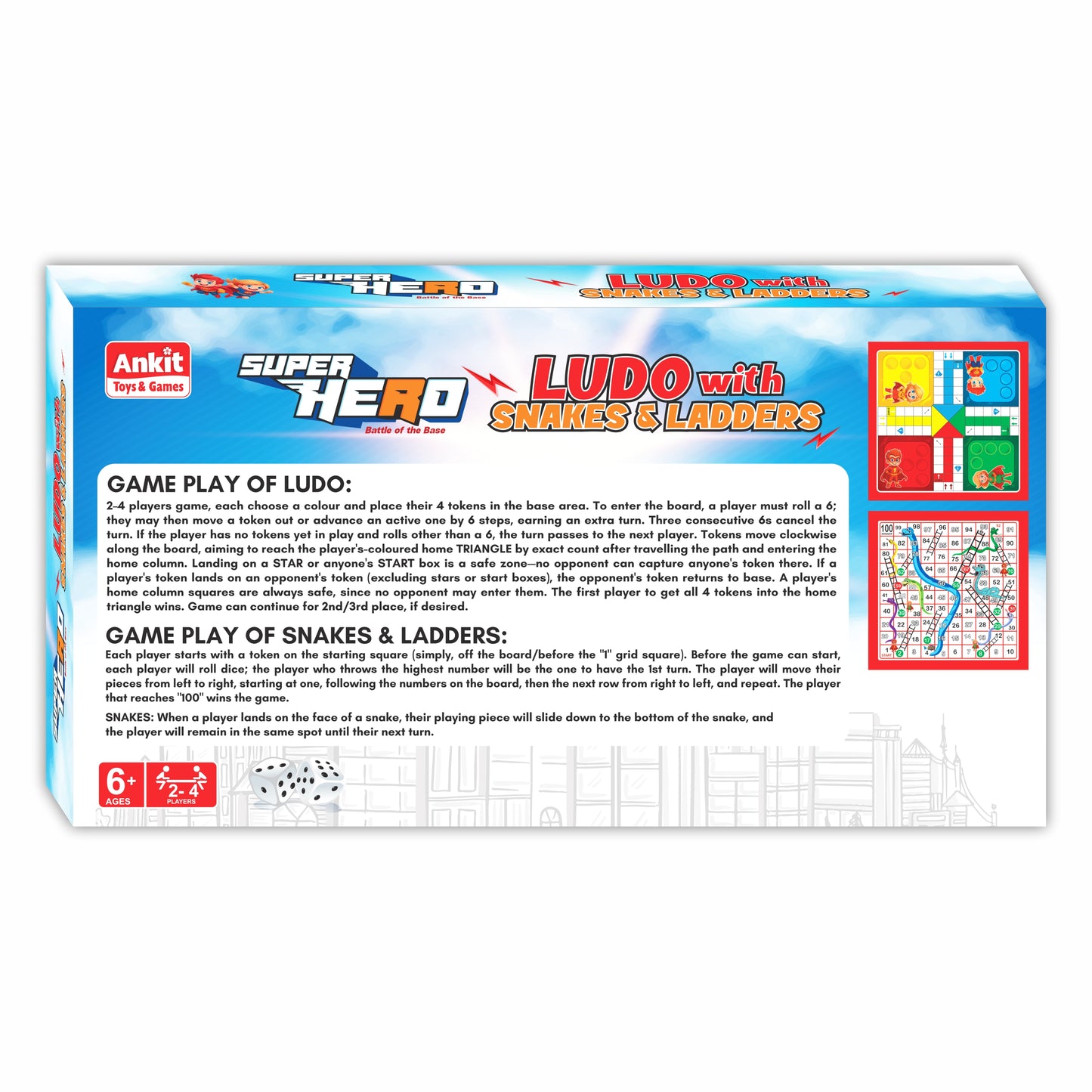 SUPER HERO LUDO WITH S/L