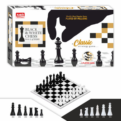 BLACK & WHITE CHESS 15"