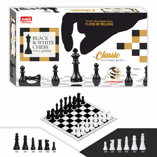 BLACK & WHITE CHESS 15"