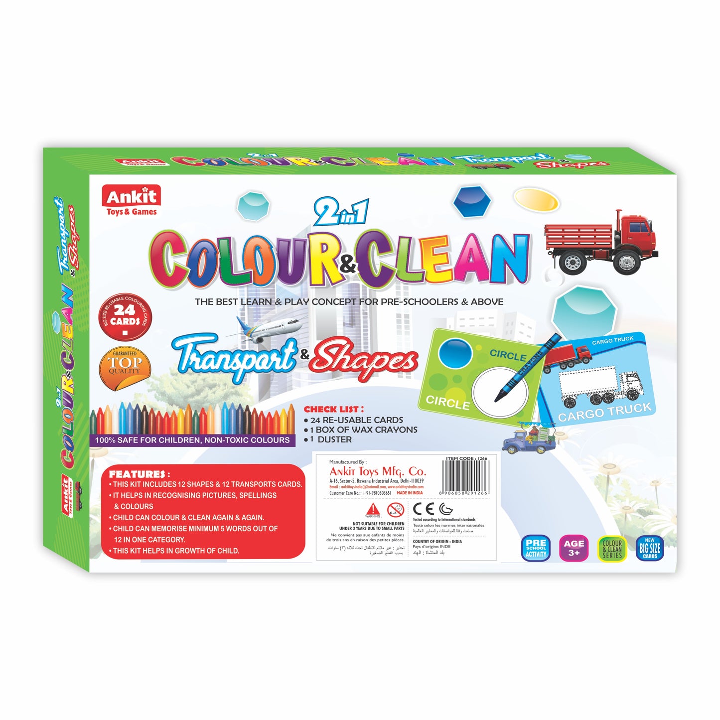 2IN1 COLOUR CLEAN (TRANSPORTS & SHAPES)