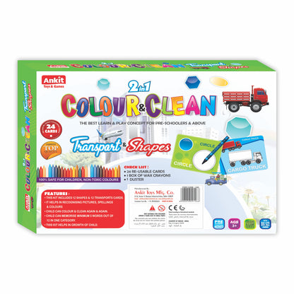 2IN1 COLOUR CLEAN (TRANSPORTS & SHAPES)
