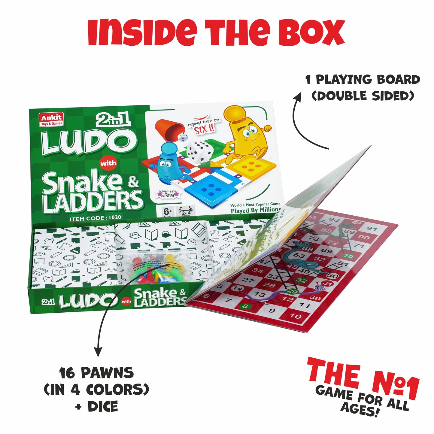 2 IN 1 LUDO GAME