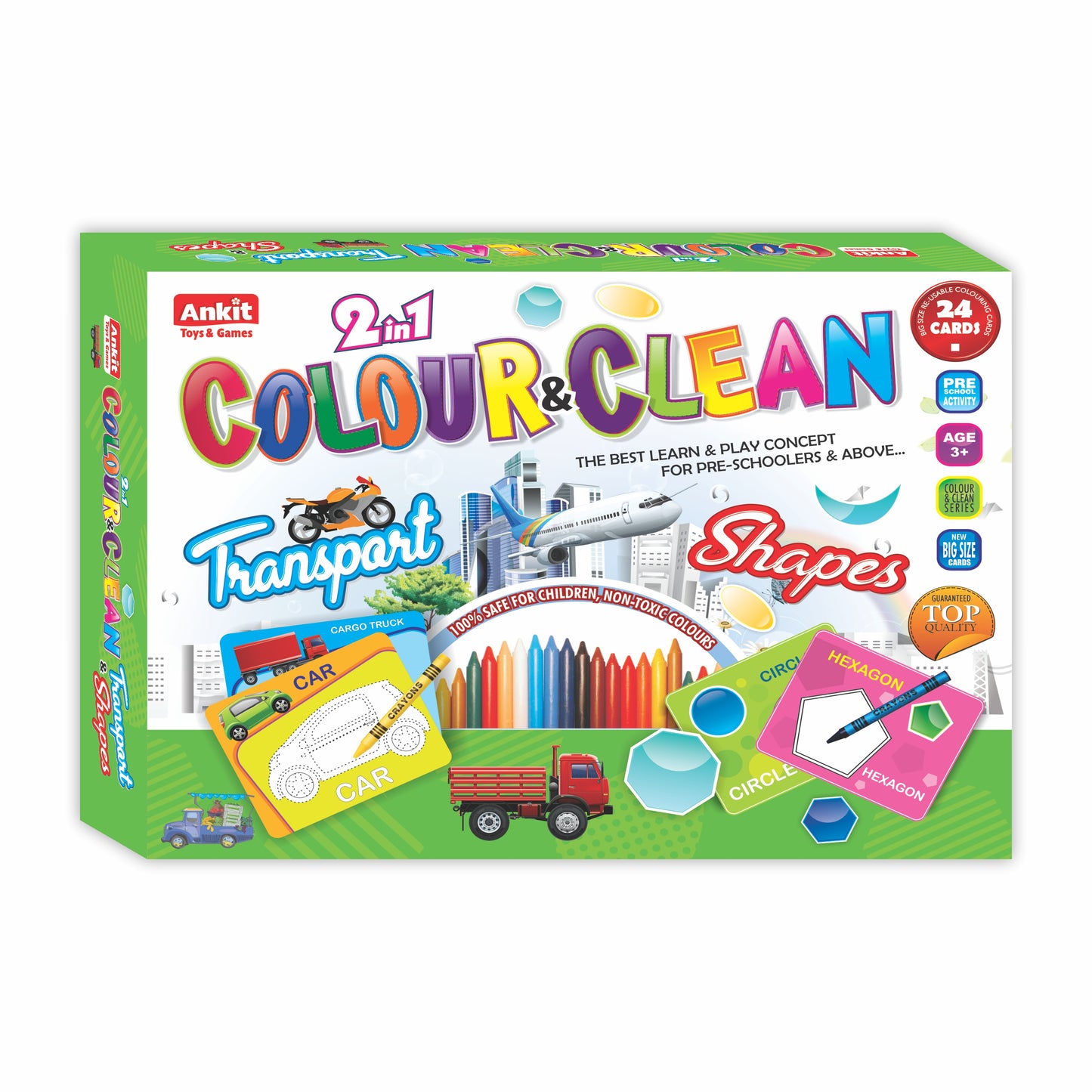 2IN1 COLOUR CLEAN (TRANSPORTS & SHAPES)