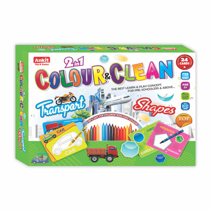 2IN1 COLOUR CLEAN (TRANSPORTS & SHAPES)